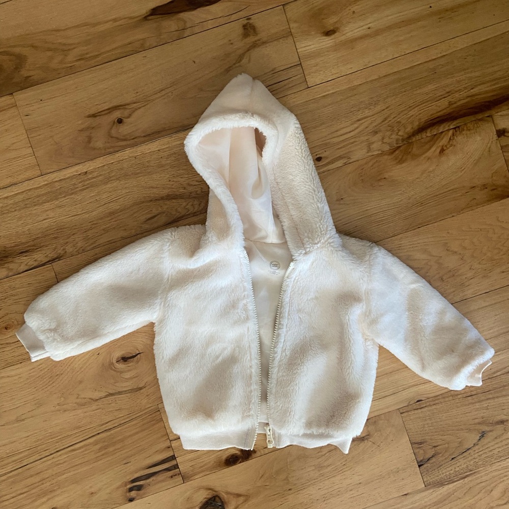 Wonder Nation Cream Fleece Baby Jacket